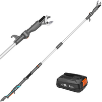 Gardena HighCut 250/18V P4A - S&eacute;cateur &eacute;lectrique d'&eacute;lagage sur perche - 18V 2ah - Diam&egrave;tre de coupe 28 mm