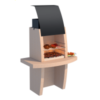 Linea VZ Formentera - Barbecue &agrave; bois et charbon en ma&ccedil;onnerie