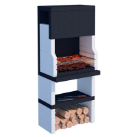 Linea VZ Stoccolma - Barbecue &agrave; bois et charbon en ma&ccedil;onnerie
