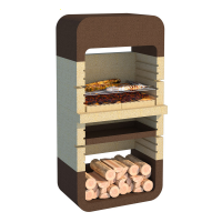 Linea VZ Monopoli - Barbecue &agrave; bois et charbon en ma&ccedil;onnerie