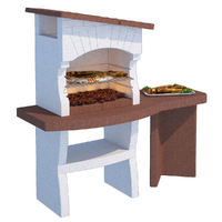 Linea VZ Portofino - Barbecue &agrave; bois et charbon en ma&ccedil;onnerie