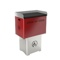 Linea VZ QBY Rosso (rouge) - Barbecue pyrolytique &agrave; pellets portable