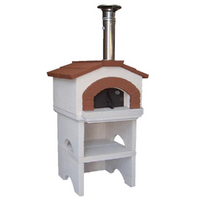 Linea VZ Ponza - Four &agrave; bois d'ext&eacute;rieur avec base - Chambre de cuisson de 55x59 cm