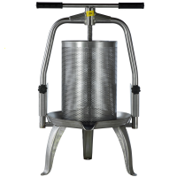 Baesso V30 Inox - Pressoir à vis pour fruits et légumes 30 L – Cage en acier inoxydable