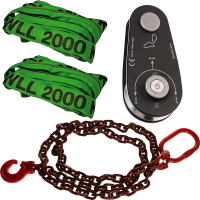 Kit d&eacute;viation avec cha&icirc;ne Docma - Poulie &Oslash; 4-6,5 mm 40Kn - 2 &eacute;lingues