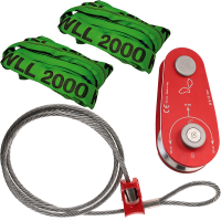 Kit de d&eacute;viation avec c&acirc;ble Choker Docma - Poulie  &Oslash; 10-13 mm 40Kn - 2 &eacute;lingues