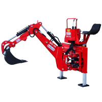 GeoTech-Pro BHS 195 - Pelle r&eacute;tro pour tracteur avec d&eacute;placement lat&eacute;ral