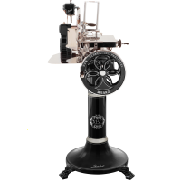 Berkel B114 Noire - Trancheuse &agrave; volant avec pi&eacute;destal - Lame en acier chrom&eacute; de 320 mm