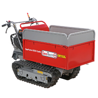 GeoTech Pro GeoPorter 630E Hydro - Brouette à moteur sur chenilles - benne extensible hydraulique 600Kg