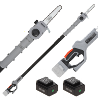 Volpi KVS8000P - &Eacute;lagueuse &agrave; batterie sur perche t&eacute;lescopique avec t&ecirc;te inclinable - 2 x 21.6 V 4.0 Ah