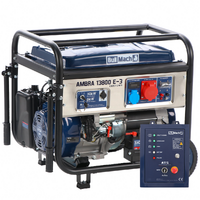 BullMach AMBRA 13800 E-3 - Groupe &eacute;lectrog&egrave;ne sur chariot &agrave; essence avec AVR 10 kW - Continu 9 kW Triphas&eacute; + ATS