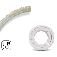 Tuyau aspiration spiral&eacute; transparent en PVC qualit&eacute; alimentaire  &Oslash; 20 mm - 5m