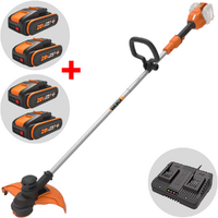 Worx WG183E - D&eacute;broussailleuse &agrave; batterie 40V 2x20/2Ah + 2 batteries 20/2Ah offertes