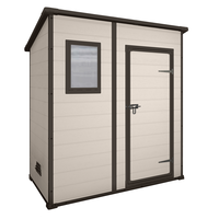 Keter Manor Pent beige - Abri de jardin - Avec fen&ecirc;tre frontale - 183.5x111x200.5 cm