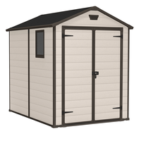 Keter Manor beige - Abri de jardin - Avec fen&ecirc;tre lat&eacute;rale - 185x236x227 cm