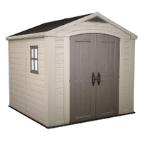 Keter Factor beige - Abri de jardin - Avec fen&ecirc;tre lat&eacute;rale - 256.5x255x243 cm