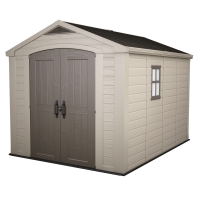 Keter Factor beige - Abri de jardin - Avec fen&ecirc;tre lat&eacute;rale - 256.5x331.5x243 cm