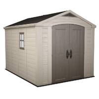 Keter Factor beige - Abri de jardin - Avec fen&ecirc;tre lat&eacute;rale - 256.5x331.5x243 cm