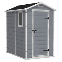 Keter Manor gris - Abri de jardin - Avec fenêtre latérale - 130x192x198 cm