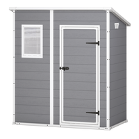 Keter Manor Pent gris - Abri de jardin - Avec fen&ecirc;tre frontale - 183.5x111x200.5 cm