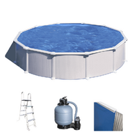 Gre Atlantis Ronde &Oslash;550 x 132 cm - Piscine hors-sol en acier