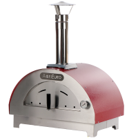 AgriEuro Quattro Stagioni Rouge - Four &agrave; bois pour pizza d'ext&eacute;rieur 60x40 - capacit&eacute; 1 pizza