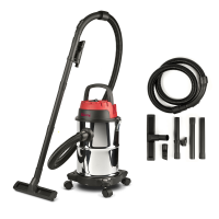 Girmi AP45 - Aspirateur solides et liquides wet &amp; dry - 15L - 1000W - acier inox