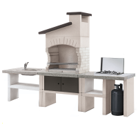 Palazzetti Guanaco 2 - Cuisine d'ext&eacute;rieur en ma&ccedil;onnerie