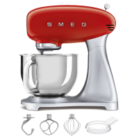 Smeg SMF02RDEU Rouge - Batteur M&eacute;langeur Plan&eacute;taire - Bol en Inox de 4,8 litres