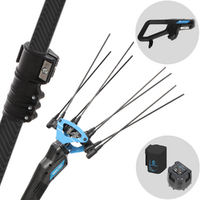 Campagnola MASTER PLUG-IN - Perche en carbone et aluminium - 250 - 320 cm - Peigne vibreur électrique à batterie