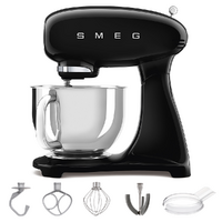Smeg Full Color Noir SMF03BLEU - Batteur m&eacute;langeur plan&eacute;taire - Cuve inox de 4,8 litres