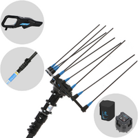 Campagnola Hercules 6 ECO Plug-in - Perche en carbone - 205 - 275 cm - Peigne vibreur &eacute;lectrique &agrave; batterie - 21.6V 5Ah