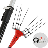 GeoTech Picker 550 TURBO - Peigne vibreur &eacute;lectrique 230/310 cm &agrave; batterie de type automobile avec c&acirc;ble inclus - Perche T&eacute;lescopique
