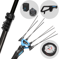Campagnola MASTER PLUG-IN -  Peigne vibreur &eacute;lectrique 200/250 cm &agrave; batterie au lithium 21.6V 5 Ah - Perche telescopic en carbone et aluminium