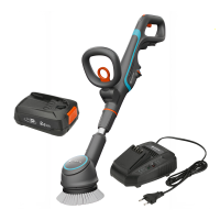 Gardena AquaBrush Compact 02/18V - Nettoyeur de sols &agrave; batterie - avec kit de d&eacute;marrage 18V - 2,5Ah