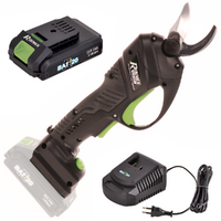 Ribimex PRBAT20/SEC - Sécateur de taille électrique - 20 V/2 Ah - Diamètre de coupe 25 mm