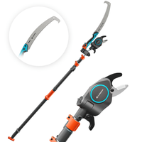 Gardena StarCut Pro L - Coupe-branches sur perche t&eacute;lescopique 175-400 cm + Scie avec lame de 34 cm - &Oslash;32mm