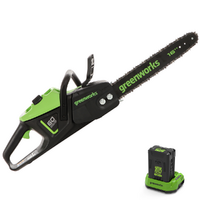 Greenworks GD60CS40K4 - Tron&ccedil;onneuse &eacute;lectrique &agrave; batterie 60 V 4 Ah - Lame de 40 cm