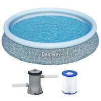 Bestway FAST Set 57313 - &Oslash;457x84 cm - Piscine gonflable + Pompe de filtration 29 W