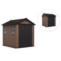 Keter Newton plus 757/775 - Abri de jardin - Avec fen&ecirc;tres - 230 x 223,8 x 246 cm