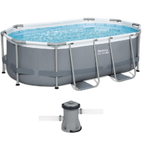 Bestway Steel Pro Max 5614A - 305x200x84 cm - Piscine ovale + Pompe de filtration 16 W