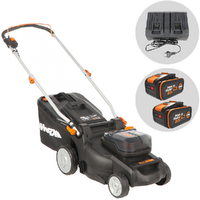 Worx Nitro WG737E - Tondeuse à gazon sans fil - 2x20V/4Ah - Coupe 37cm
