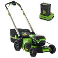 Greenworks GD60LM51SPK4 - Tondeuse &agrave; gazon automotrice &agrave; batterie - 60V/4Ah - Coupe 51 cm