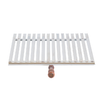 Cruccolini - Grille en acier inoxydable - Poign&eacute;e en bois anti-br&ucirc;lure