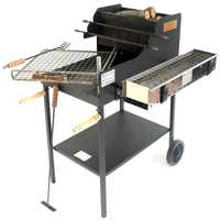 Cruccolini Ghiottone - Barbecue &agrave; bois et charbon en fer artisanal