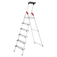 Hailo ProfiStep XXL, 6 marches, 1.90 m - &Eacute;chelle en aluminium &agrave; tr&eacute;teaux