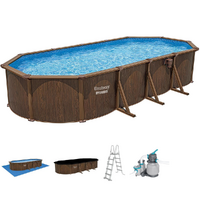 Bestway Hydrium 561CW - 762x366x132 cm - Piscine ovale pour 11-15 personnes