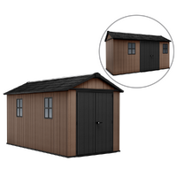 Keter Newton plus 7513/1375 - Abri de jardin - Avec double porte et fen&ecirc;tres - 230 x 413 x 246 cm