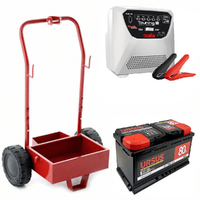 Kit complet : chariot m&eacute;tallique + batterie 80 Ah + chargeur de batterie Telwin Touring 18