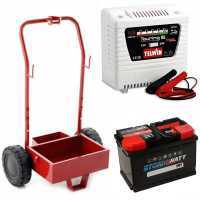 Kit complet : chariot m&eacute;tallique + batterie 50 Ah + chargeur de batterie Telwin Touring 15